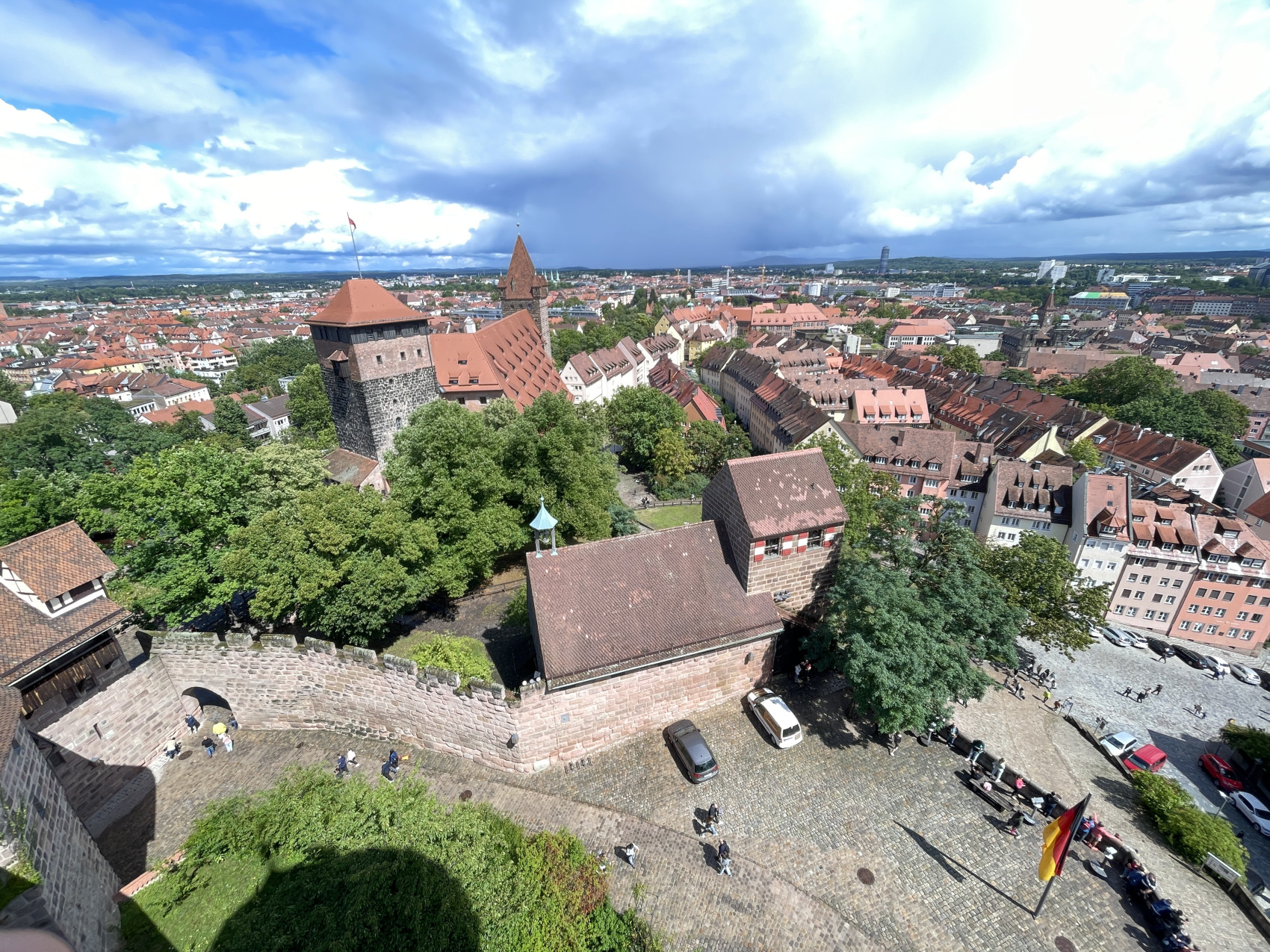 Vogelperspektive auf die Kaiserburg in Nürnberg, Foto: Sven-Patric Klameth